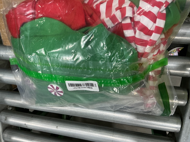 Photo 1 of **PARTIAL SET**
**SEE CLERK NOTES**
 Christmas Elf Holiday Costumes Hat and sock for Women (Small, Green)