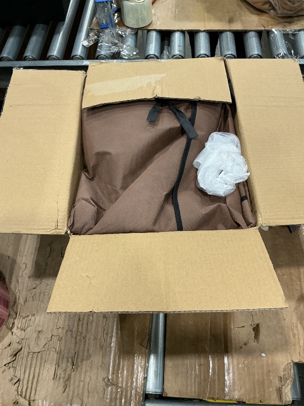 Photo 1 of Calmootey Portable Closet Organizers, Clothing Storage, Wardrobe with 6 Shelves and Hanging Rod, Non-Woven Fabric Cover with 4 Side Pockets, Brown