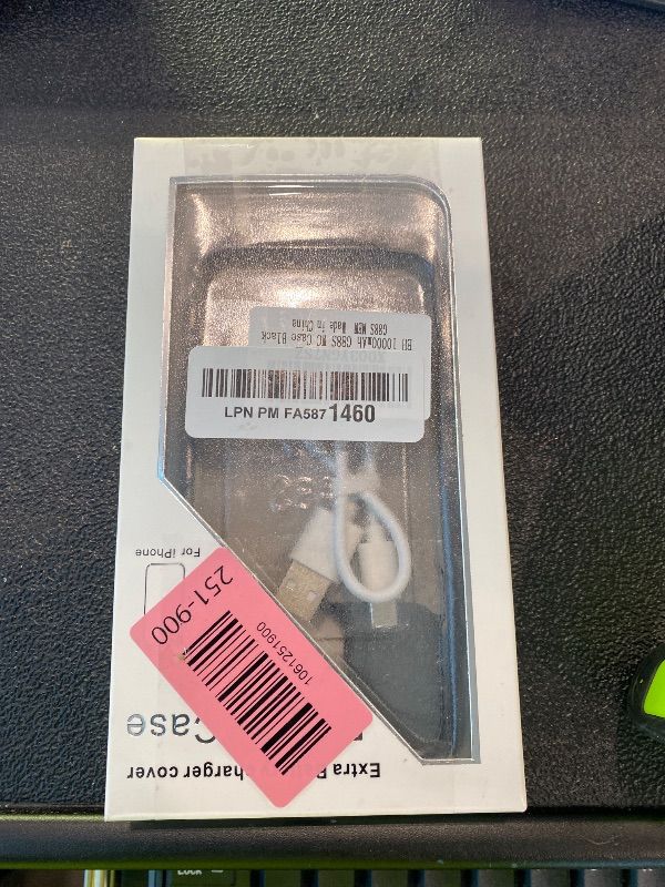 Photo 1 of *UNTESTED*
ZUEUS Battery Case for iPhone 15 Pro, 10000mAh Rechargeable Portable Charging Case with Wireless Charging, Compatible for iPhone 15 Pro (6.1 inch) with CarPlay, Extend Battery Pack Charger (Black)