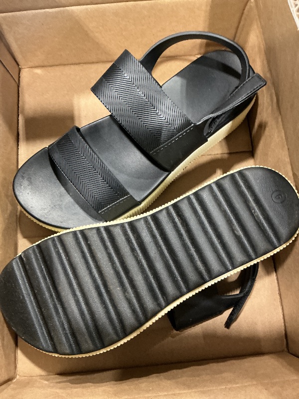 Photo 1 of *MINOR DAMAGE - USED*
Lovee Cosee Black Platform Sandals for Women 2025 Flatform Water Sandals Chunky Wedge Lug Sole Lightweight Comfortable Summer Outfit Walking Beach Vacation Essentials Trendy Shoe Resort Wears Size 8.5