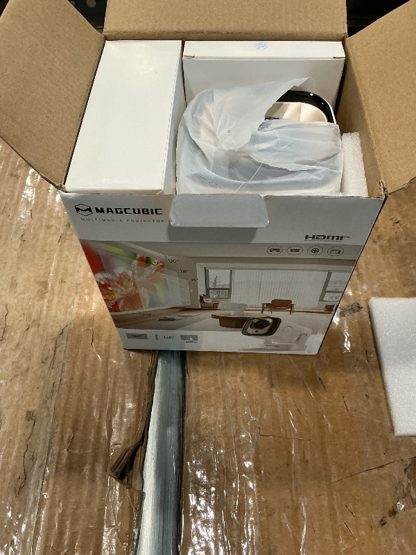 Photo 1 of ?Auto Focus&1080P?Magcubic Mini Smart Projector with 4K Support, Portable Projector with Wifi and Bluetooth, 5W Speaker, Built in Apps, Voice Control, Outdoor Movie Projector