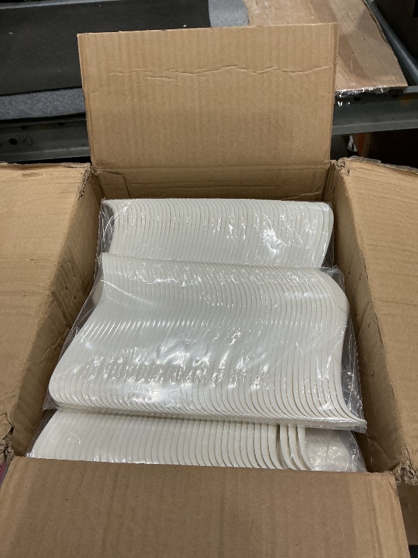 Photo 1 of [600 COUNT] HAKOWARE Disposable Asian Soup Spoons with Hook, Plastic-Free Heavy Duty Spoons, made from Crystalized Cornstarch, for Take-out Ramen Pho Noodles