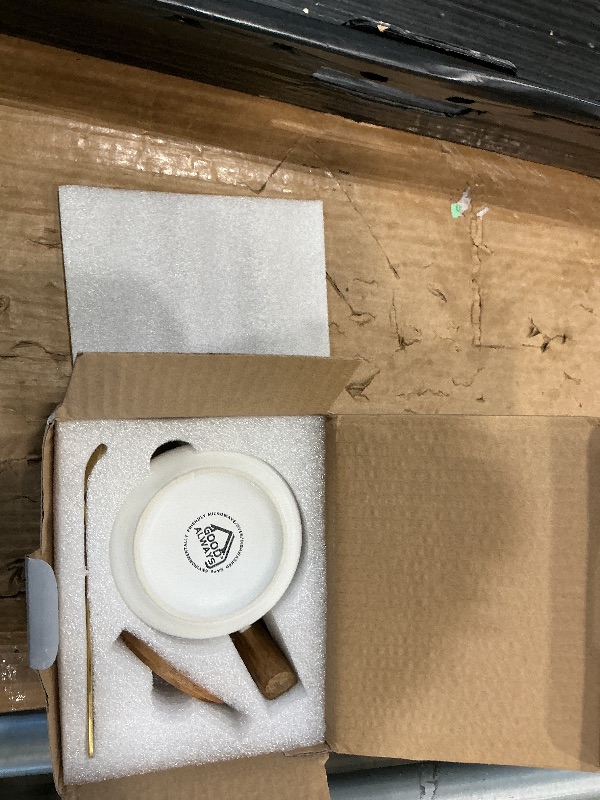 Photo 1 of **SEE CLERK NOTES**
GOOD ALWAYS Ceramic Coffee Mug,Tea Cup for Office and Home,14 Oz Cup with Lid and Coffee Spoon, Fathers Day, Birthday Gifts for Women and Men, 1 Pack (White)