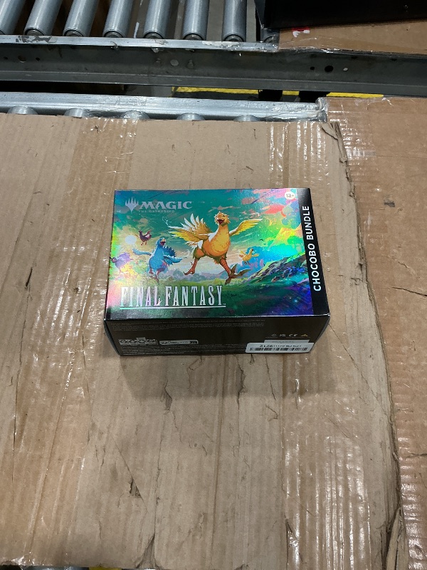 Photo 1 of ***MISSING CARDS*** Magic: The Gathering - Final Fantasy Chocobo Bundle (1 Chocobo Booster, 10 Play Boosters, 1 Alt-Art Promo Card, 1 Scene Card, 32 Basic Lands, 1 Click Wheel, and More)