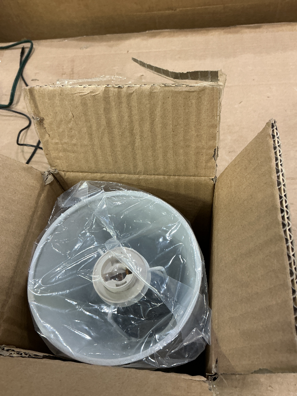 Photo 1 of *USED*
Simple Designs LT2013-WHT Mini Basic Sand Nickel Table Lamp with Fabric Shade, White