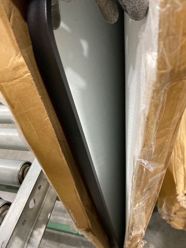 Photo 1 of *MINOR DAMAGE - USED*
55x36 inch Bathroom Mirror,Black Rectangle Mirror,Wall Mounted Bathroom Frame Vanity Mirror with Round Corner for Bedroom Living Room, Entryway Hangs Horizontal or Vertical