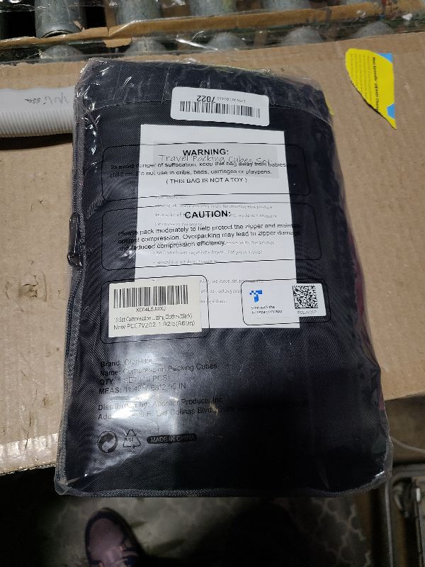 Photo 1 of 10 Set Compression Packing Cubes for Travel Essentials,Compressible Expandable Packing Cubes for Suitcase,OlarHike Luggage Organizer Bags for Travel,Handy Helper for Organizing Clothes(Black)