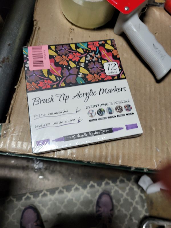 Photo 1 of 12 Colors Nail Art Pens Set, Kalolary 3D Nail Polish Pens Quick-Drying Acrylic Paint Markers Double-headed Drawing Painting Liner Brush for DIY Nail Art Home & Salon Manicure Tools