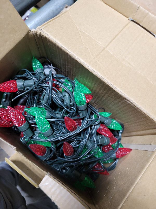 Photo 1 of 2 Pack C6 Christmas Lights Outdoor Indoor, Total 200 LED 66 FT Connectable Christmas String Lights with Timer & 13 Modes, Waterproof Twinkle Light for Xmas Tree Party Yards Decorations (Red and Green)