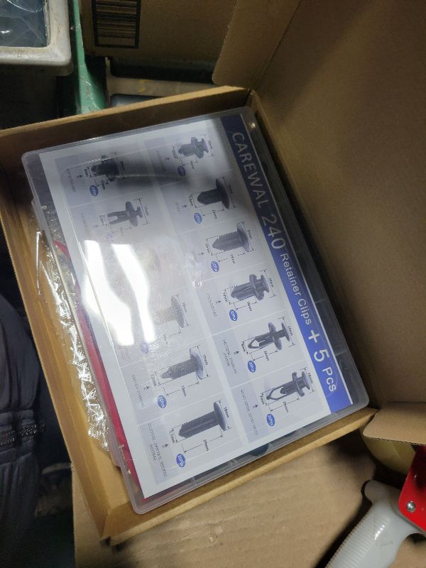 Photo 1 of 240 Pcs Bumper Clips Car Clips Plastic Rivets of 12 Most Popular Sizes and 5 Fastener Removers Fasteners Push Retainer Kit Auto Push Pin Rivets Set