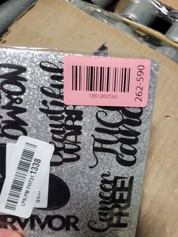 Photo 1 of 18pcs Black Glitter Dessert Cupcake Topper Cancer Chemo Free Survivor Warrior Theme Decor Supplies Breast Cancer Breast Care Awareness Birthday Party Decoration