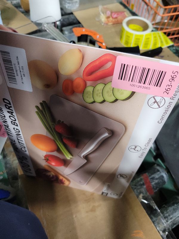 Photo 1 of 100% Pure Titanium Cutting Board– Double-Sided Metal titanium Cutting Boards for Kitchen, Food-Grade Certified, Dishwasher Safe – Small Titanium Cutting Board 11.4"x7.9" – Gift-Ready