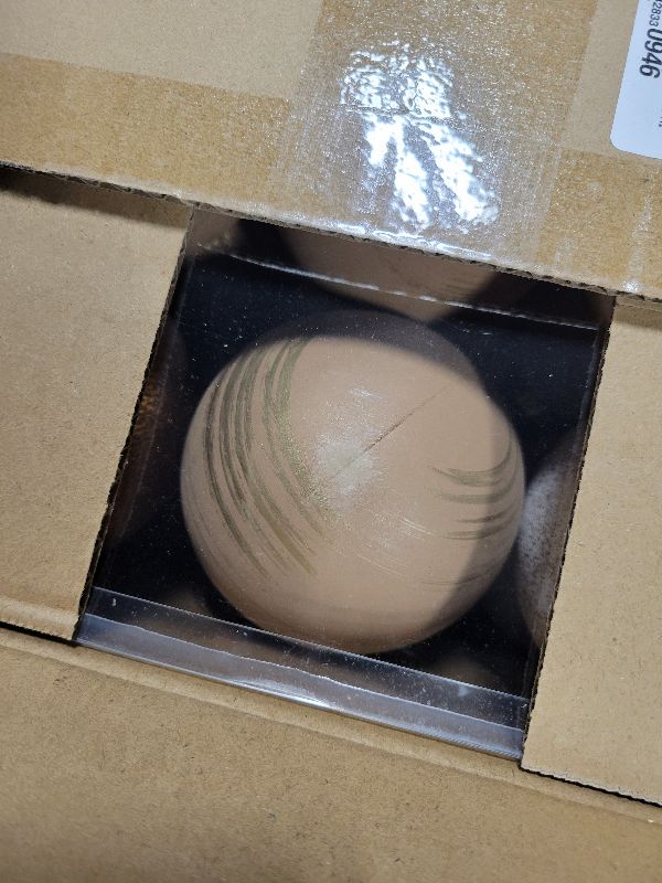 Photo 1 of 12 Pcs Neutral Textured Christmas Ball Ornaments 4 Inch Xmas Tree Decorations Rustic Farmhouse Boho Vintage Hanging Ornaments Earth Toned Home Decor for Tree Party Holiday (Brown)