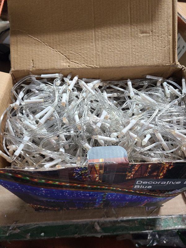 Photo 1 of 1620LED 164ft Christmas Lights, 360Drops 12 Modes Blue Christmas String Lights Outdoor Dimmable, Waterproof Christmas Decoration Fairy Lights with Timer for Eaves Indoor Party Patio Window Fence Blue