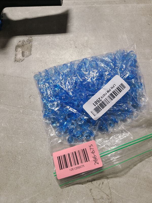 Photo 1 of 150 Mini Acrylic Pacifiers for Baby Shower Game, 0.86 Inch Bulk Chupones para Gender Reveal Party Favors Table Decoration (Blue)