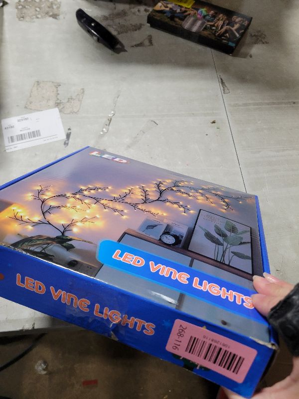 Photo 1 of 160 LED Plug In Vines Lights Room Decor with Remote, 8 Modes and Timer, Indoor Home Plants Flowers Tree Willow Lights, Artificial Tree for Walls Bedroom Living Room Kitchen Coffee Shop Decor?Black?