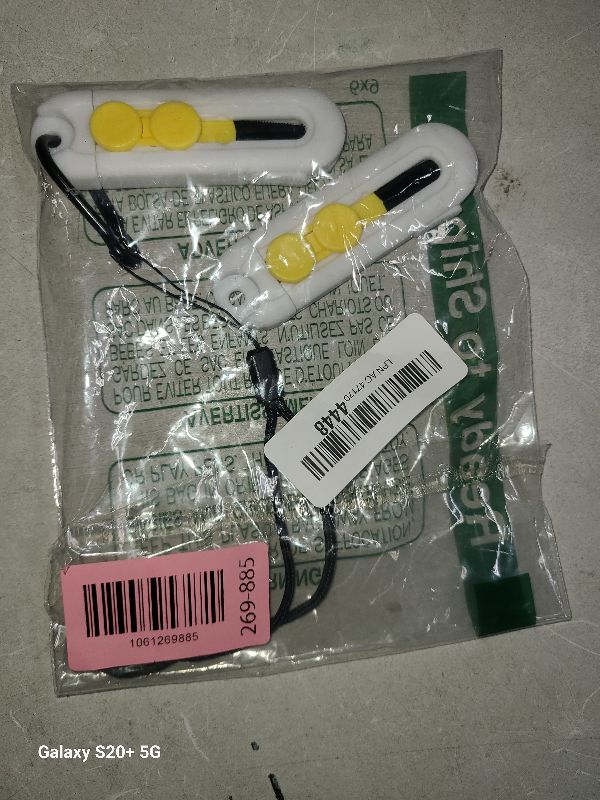 Photo 1 of 2 Pack Magnetic Letter Openers with Carabiners & Lanyards - Iron-Fluorine Coated Stainless Steel Blades Box Cutter, Dual-Stage Safety Lock, Portable and Safe for Envelope Opening