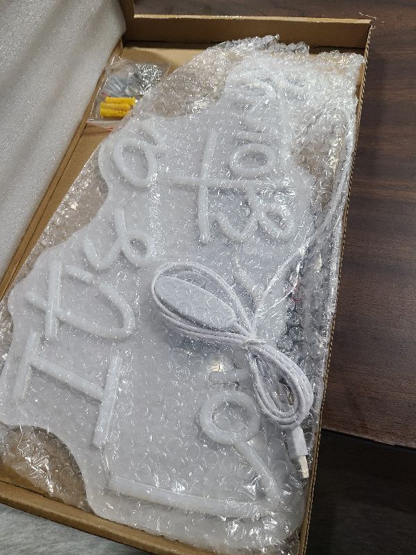 Photo 1 of 16 Inch It's a Love Story Neon Sign, Warm White Love Story LED Neon Light for Makeup Vanity, Bedroom, Office Decor, Neon Light for Valentines Day Party Backdrop, Wedding, Birthday, Anniversary Decorations Valentine's Day Gifts