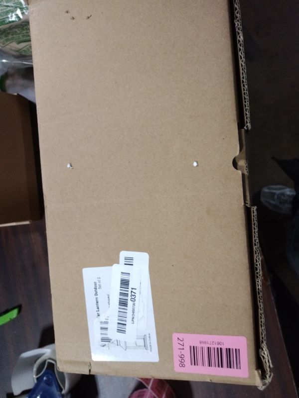 Photo 1 of 14" Lanterns Decorative Indoor/Outdoor, 2 Pack Black Lantern Decor with Timer Candle, Waterproof Battery Operated Outdoor Lanterns, Vintage Hanging Lanterns for Patio, Porch, Entryway, Centerpiecesa