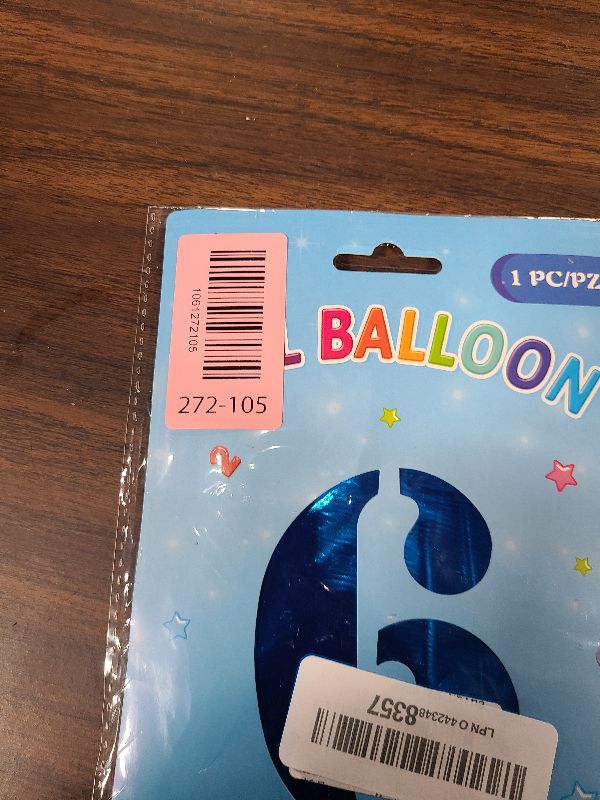Photo 1 of 32 Inch Blue Number 6 Balloons Foil Ballon Digital Birthday Party Decoration Supplies (Blue Number 6 Balloon)