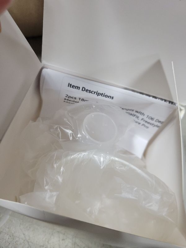Photo 1 of 2pcs 18mm Soft Rim Flanges with 106 Degree Wider Opening Angle for Medela Breast Pump, PersonalFit, Freestyle, Maxflow, Freestyle Flex Swing Maxi Connector,Lansinoh Signature Pro