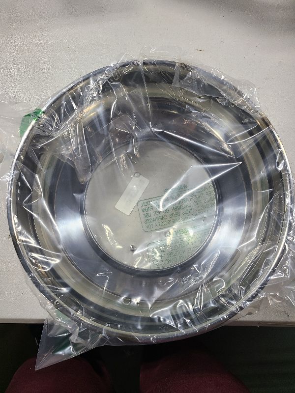 Photo 1 of 13.5 Inch Stainless Steel Basting Cover, Melting Dome for Griddle Cooking, Round Steaming Cover Lid with Tempered Glass Top and Steam Holes, Dishwasher Safe (13.5")