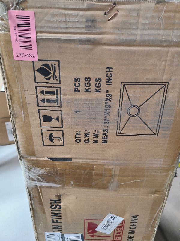 Photo 1 of 27 Inch Undermount Kitchen Sink -Bokaiya 27x19 Stainless Steel Undermount Sinks 18 Gauge Deep Single Bowl Kitchen Sinks with Colander