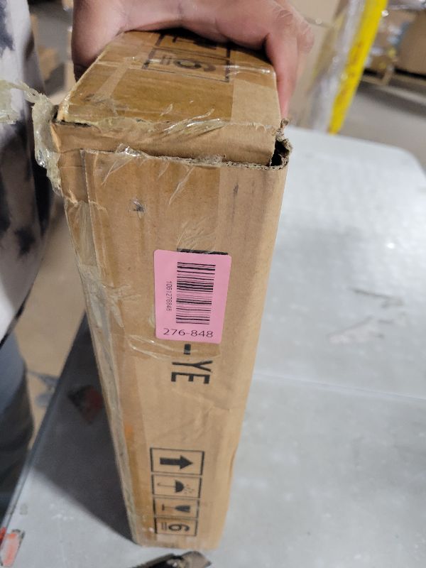 Photo 1 of 15 Inch Storage Ottoman with Wooden Legs - Cube Foot Rest Stool, Square Footstool, Comfortable Seat with Lid, Foldable Fabric Ottoman, Space-Saving Orange