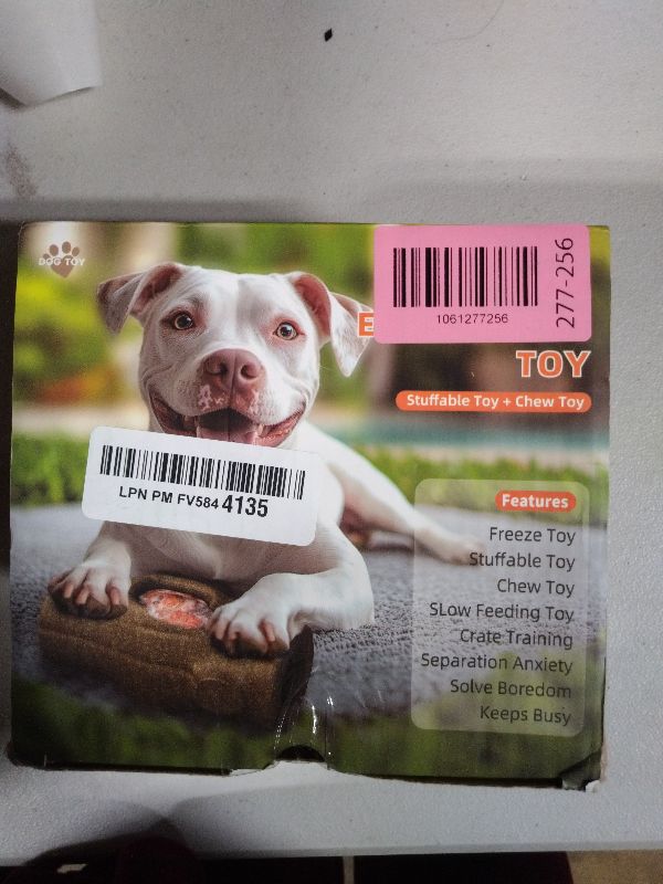 Photo 1 of 2 Pack Dog Toys for Aggressive Chewers, Interactive Indestructible Dog Toys to Keep Them Busy, Durable Dog Frozen Treat Toy for Large & Medium Dogs, Reduces Anxiety & Extends Playtime, Red Brown