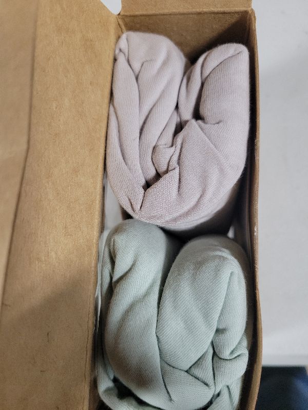 View 2 of 2-Pack Organic Bassinet Sheets for Girls, Boys - 100% Cotton Bassinet Mattress Sheets Compatible with Halo Bassinest Swivel Sleeper, Graco, Baby Delight, Chicco, Unisex Fitted Bassinet Sheets (Sage)
