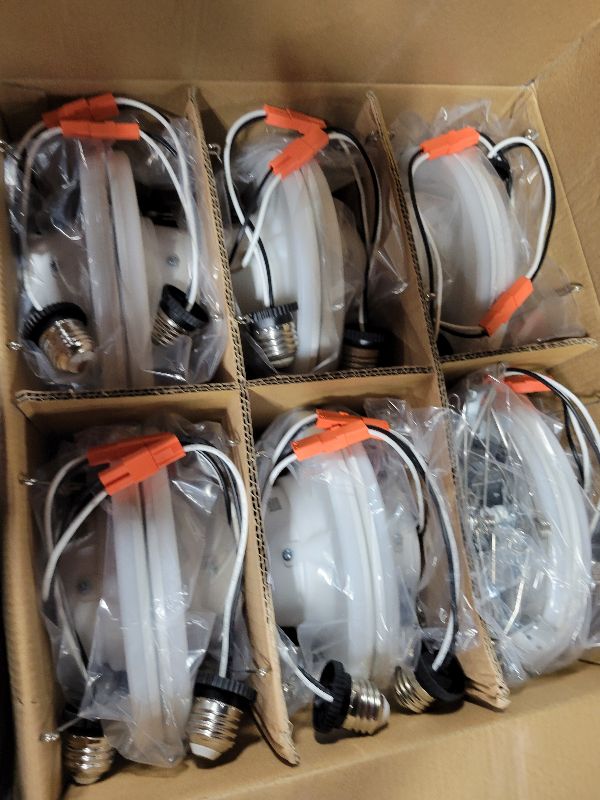 Photo 1 of 12 Pack 5/6 Inch LED Can Lights with Night Light, Metal 5CCT Retrofit Recessed Lighting Selectable 2700K-6000K Dimmable, 12W=75W, 1200LM Downlight with Metal Smooth Trim - ETL and Energy Star