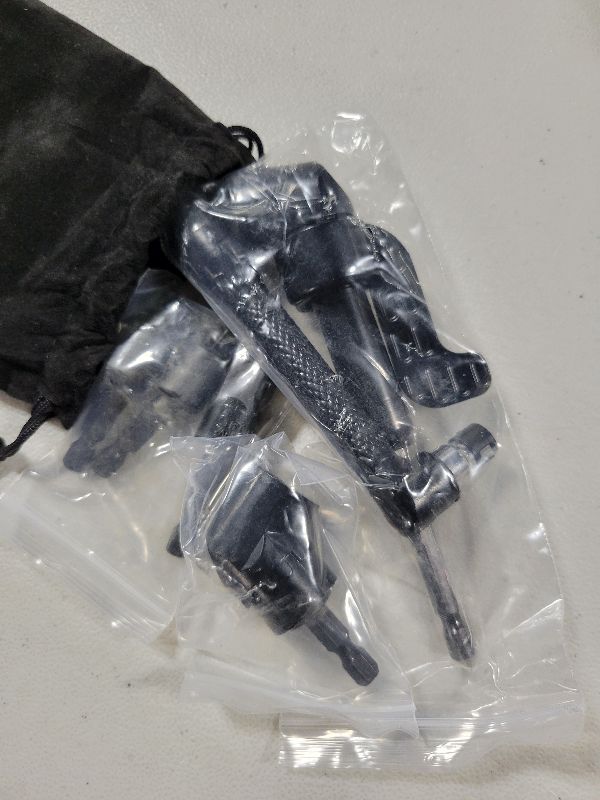 Photo 1 of 17Pcs Flexible Drill Bit Extension, Include 3Pcs Rotatable Socket Adapter 2Pcs Hex Shank 105° Right Angle Drill Attachment 10 Short Screwdriver Bits 90° Angled Bits and Bendable Extension