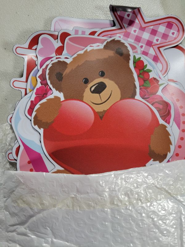 Photo 1 of 12 Pieces Valentine's Day Refrigerator Magnets Refrigerator Sticker Heart Truck Love Garage Door Magnets Car Sticker for Valentine's Day Decoration Fridge Door Mailbox Locker Office Decor