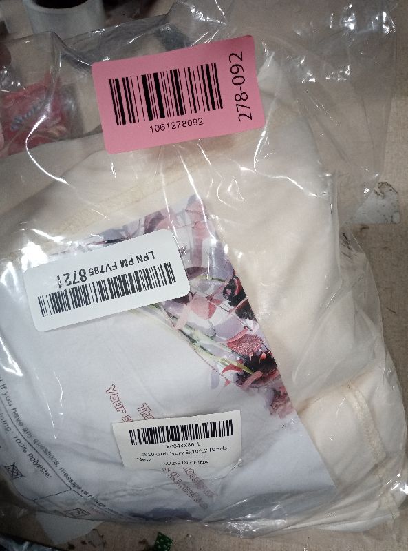 Photo 1 of 10x10ft Wrinkle Free Ivory Backdrop Curtain for Parties Soft Fabric Drapes Wedding Ivory Curtain Backdrop for Birthday Party Decorations Background for Photography 5x10ft,2 Panels