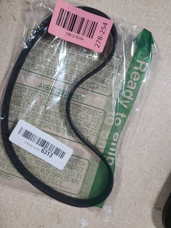 Photo 1 of 1pcs Washer Drive Belt Replacement for GE & Hotpoint, Black WH01X27538 Washing Machine Belt Replacement Compatible with GE GTW465ASN1WW GTW465ASN3WW & Hotpoint HTW240ASK5WS HTW240ASK6WS