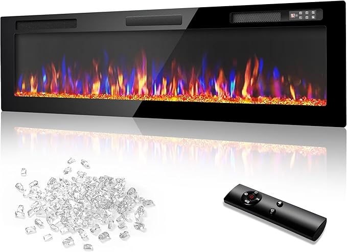 Photo 1 of 
Vitesse 72 Inch Ultra Thin Electric Fireplace-Narrow Bezel Linear Fireplace Heater Recessed Wall Mounted, Remote and Screen Control, 8H Sleep Timer, Low Noise, 750/1500W for Living Room, Bedroom
