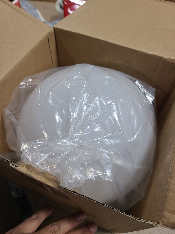 Photo 1 of 10-in Glowing LED Ball Light, Dimmable 16 RGB Color 4 Mode Glowing Orb Lights w/Remote, Rechargeable Light Up Ball Orb Lamp, Waterproof Outdoor Globe Lights Mood Lamp for Home Garden Party Path Decor