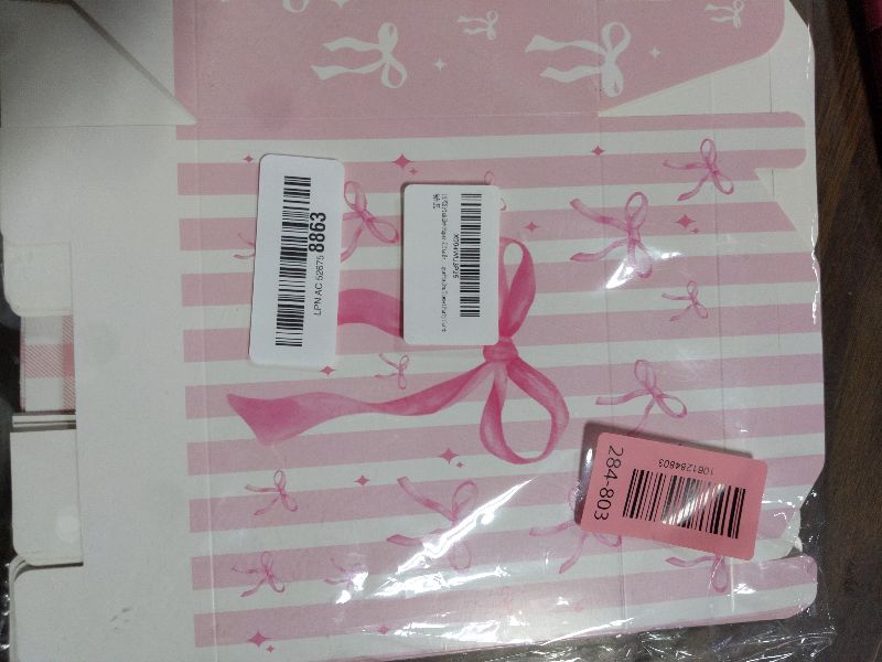Photo 1 of 16PCS Pink Bow Paper Gifts Boxes for Birthday, Hot Pink Bachelorette, Engagement & Bow Birthday Party Decoration Coquette Bow Themed Party Favor
