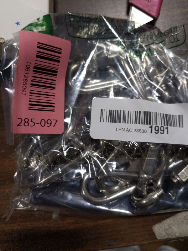 Photo 1 of 15 Pack Heavy-Duty Chain Hooks Quick Links - 304 Stainless Steel 1/4" Locking Carabiner Anti-Rust Chain Connector Quick Link for Towing,Swing,Shade Sail,Bird Toys,Capacity 800lb
