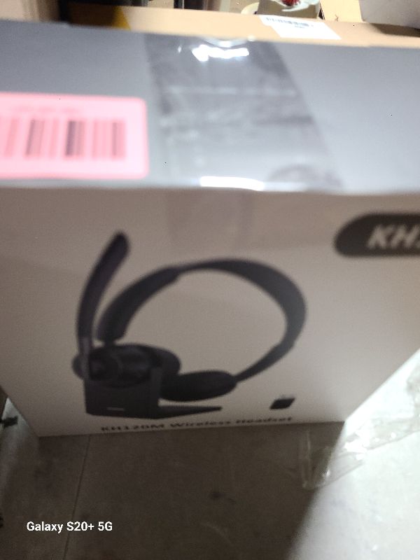 Photo 1 of (2025 Upgraded) Wireless Headset with Mic for Work, Bluetooth Headset with Noise Canceling Microphone with Dongle, Charging Base & Mic Mute, Wireless Headphones for Work from Home/PC/Computer