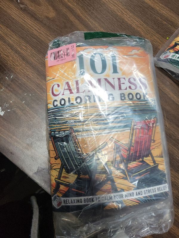 Photo 1 of 101 CALMNESS: Adult Coloring Book — Relaxing Book to Calm your Mind and Stress Relief — Beautiful Designs of Animals, Landscape, Beach, House, Birds, Flowers, and more