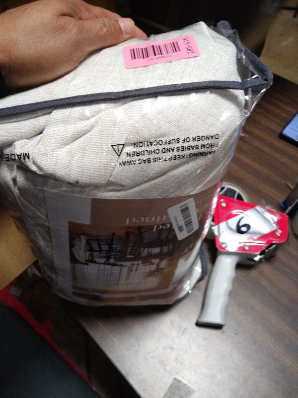 Photo 1 of 105 Inch Linen Curtains for Living Room Dining Floor to Ceiling Pinch Pleated Hooks Rings Back Tab Light Filtering Semi Sheer Curtain Drapes 2 Panels Set for Large Window Boho Neutral Beige White