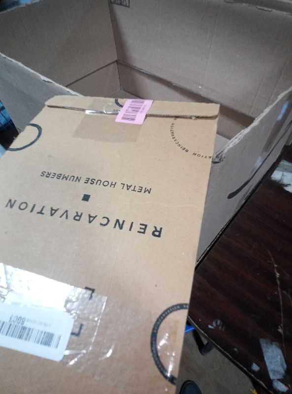 Photo 1 of 12 Inch Modern Floating House Numbers for Outside | Large Metal House Numbers for Outdoors | Black Coated Rust-Proof Home Address Numbers/Plaques | Metal Numbers