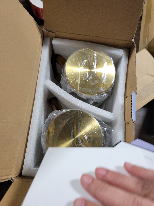 Photo 1 of 2 Pack 2 Liter/68 oz Glass Pitcher with Lid, Water Pitchers with Handle for Fridge, Large Jug for Iced Tea, Coffee, Borosilicate Glass Carafe for Hot/Cold Brew Drink and Homemade Beverage, Gold