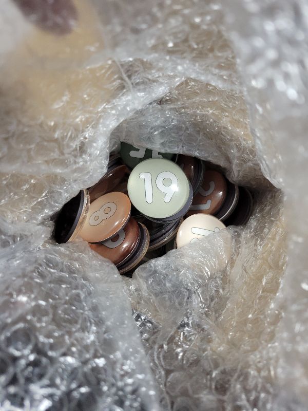 Photo 1 of 1-31 Magnetic Numbers Colored Glass Calendar Magnets for Whiteboard Dry Erase Board Fridge Schedule Refrigerator(Brown,1.38",Numbered)