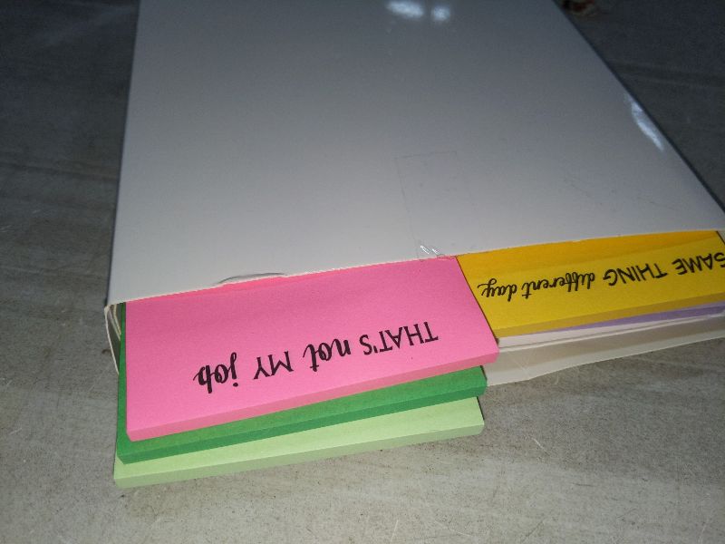 Photo 1 of 12 Pieces Funny Sticky Notes with Saying for Office Work Snarky Note Pads Sucks Complaining Quotes Vibrant Negative Passive Office Notepads Memo Pad for Colleague Supplies 3 x 3 Inch(Stylish Style)