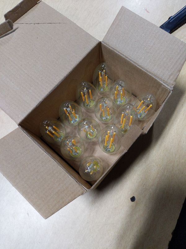 Photo 1 of 12-Pack Dimmable E12 LED Candelabra Bulbs 40Watt Equivalent, 2700K Warm White, 450Lumens, 4W B11 Vintage Chandelier Light Bulbs, LED Filament Clear Glass Candle Lamp for Ceiling Fan Home Decor1