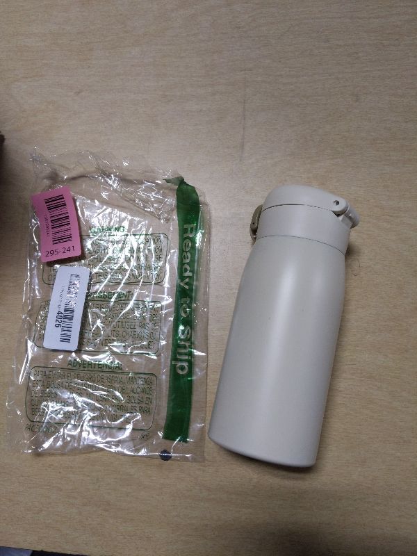 Photo 1 of 12 oz Mini Water Bottle Small Stainless Steel Thermoses - Insulated Vacuum, Leak Proof, Keeps Drinks Hot/Cold - Ideal for Coffee, beverage, Water - White