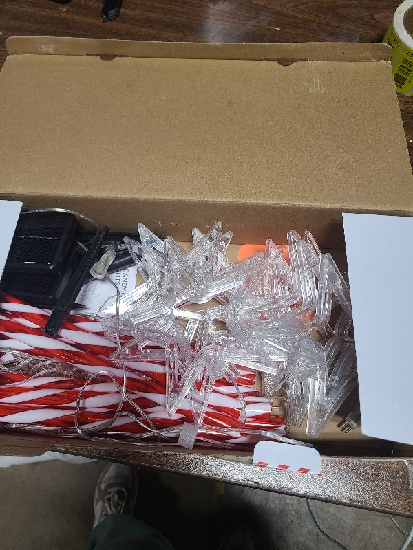 Photo 1 of 12 Pack Christmas Decorations Outdoor, Twinkling Big Star Solar Christmas Lights with 180 Bright LED and 10 Lighting Modes, Warm White Waterproof Xmas Decor for Pathway Yard