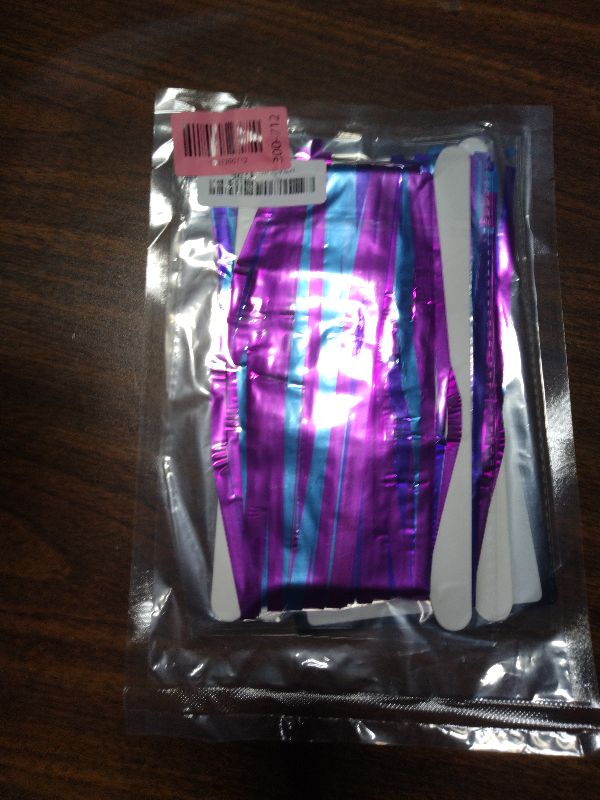 View 2 of 2 Pack Blue Purple Pink Metallic Tinsel Foil Fringe Curtains, Door Streamers Photo Booth Backdrop for Birthday Party, Tinsel Curtain Backdrop for Baby Shower Bachelorette Christmas Party Decorations